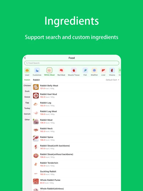 Pet Recipe iPad  Screenshots