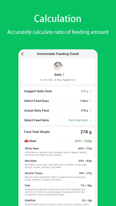Pet Recipe Screenshots