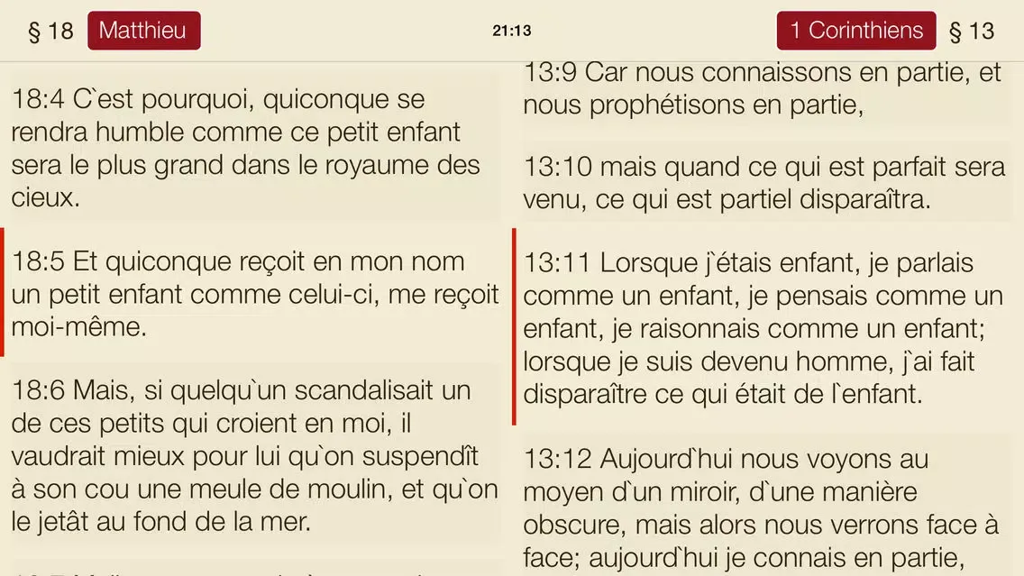 Capturas de pantalla de eat Bible ~ ouvrez deux bibles, KJV