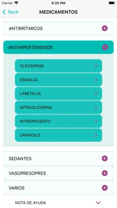 Validación medicamentos UCI Screenshots