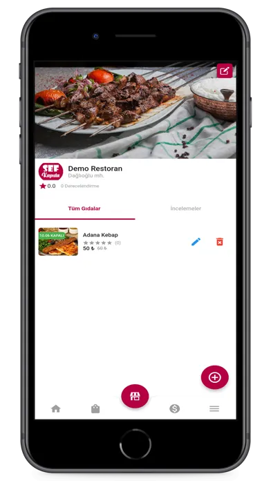 Zrzuty ekranu Şef Kapıda - Restoran Paneli