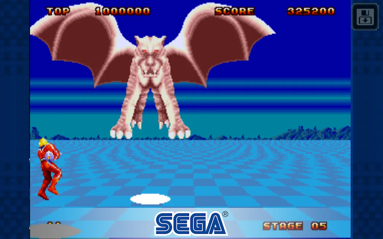 Ảnh chụp màn hình của Space Harrier II Classic