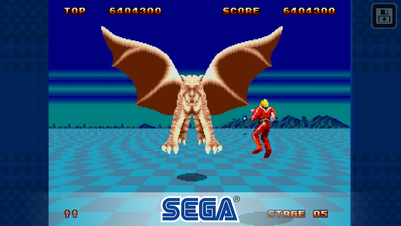 Ảnh chụp màn hình của Space Harrier II Classic