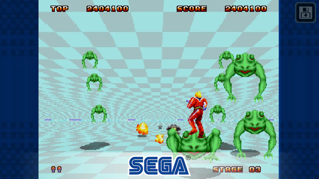 Ảnh chụp màn hình của Space Harrier II Classic