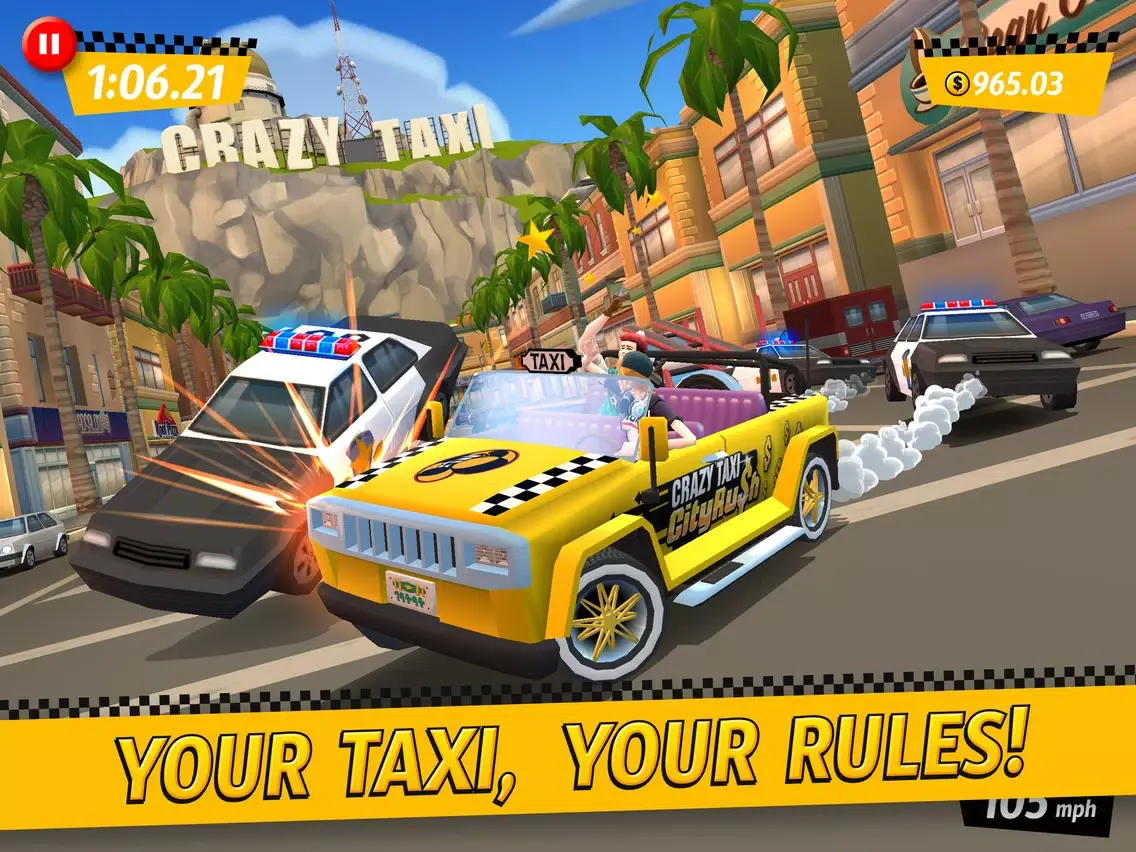 ภาพหน้าจอของ Crazy Taxi City Rush iPad 