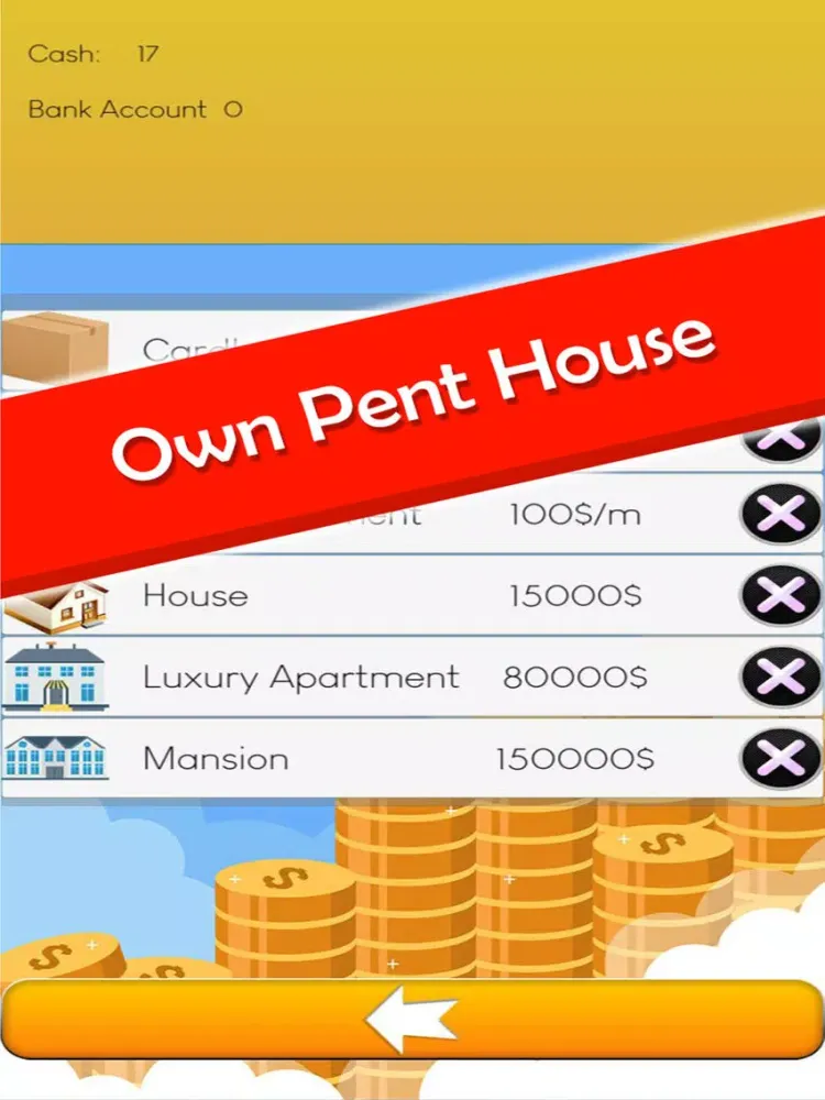 Beggar to rich life: Tap Sim iPad 应用截图