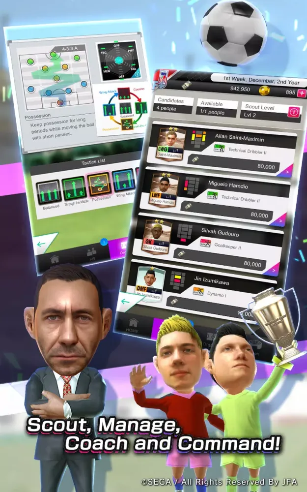 Screenshot di SEGA Pocket Club Manager