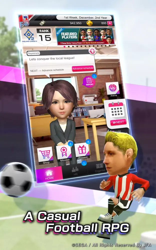 Screenshot di SEGA Pocket Club Manager
