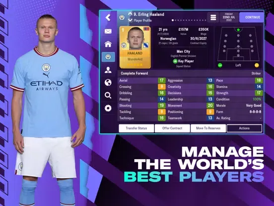 Ảnh chụp màn hình của Football Manager 2023 Mobile iPad 