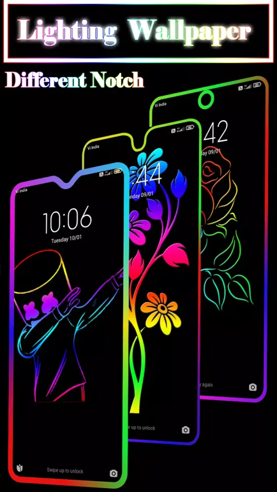 Tangkapan layar Edge Border Lighting Wallpaper
