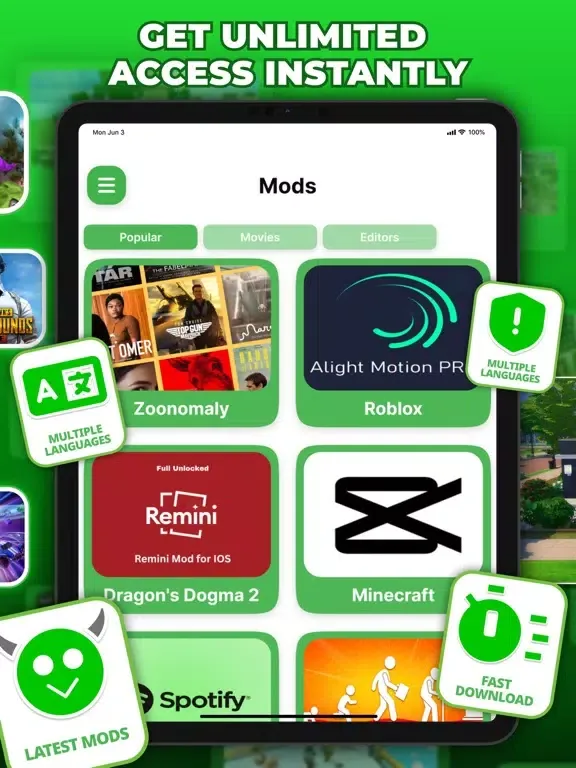HappyMod - 100% Working Mods iPad  Screenshots