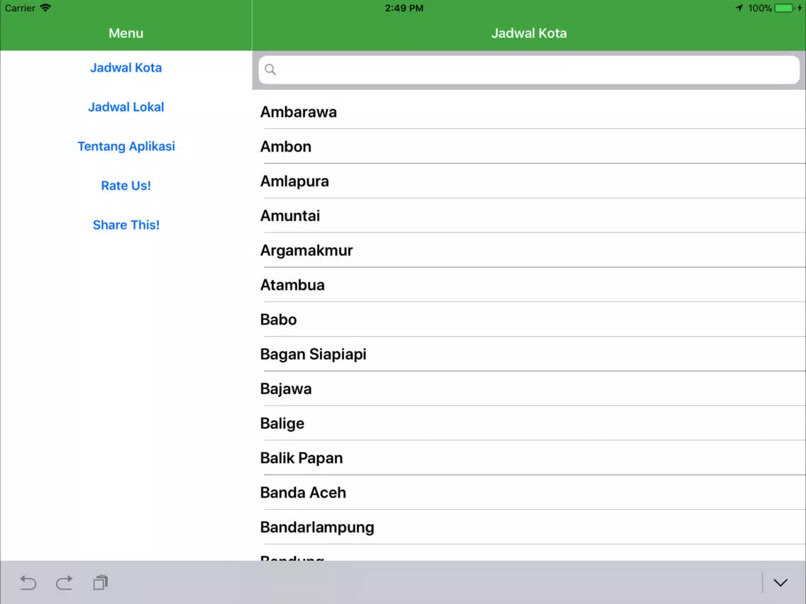 Captures d'écran de Info Jadwal Shalat iPad 