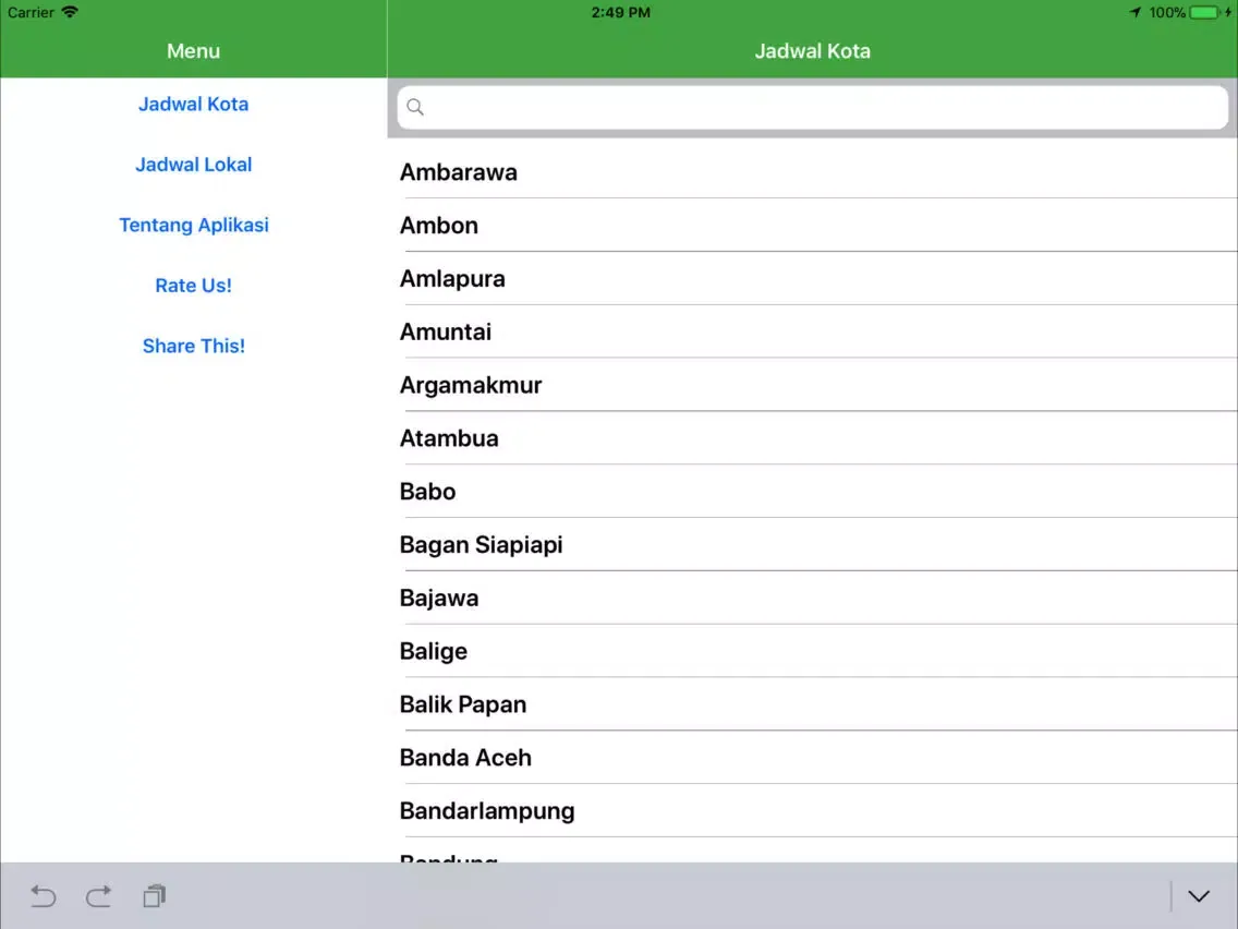 Info Jadwal Shalat iPad  스크린샷