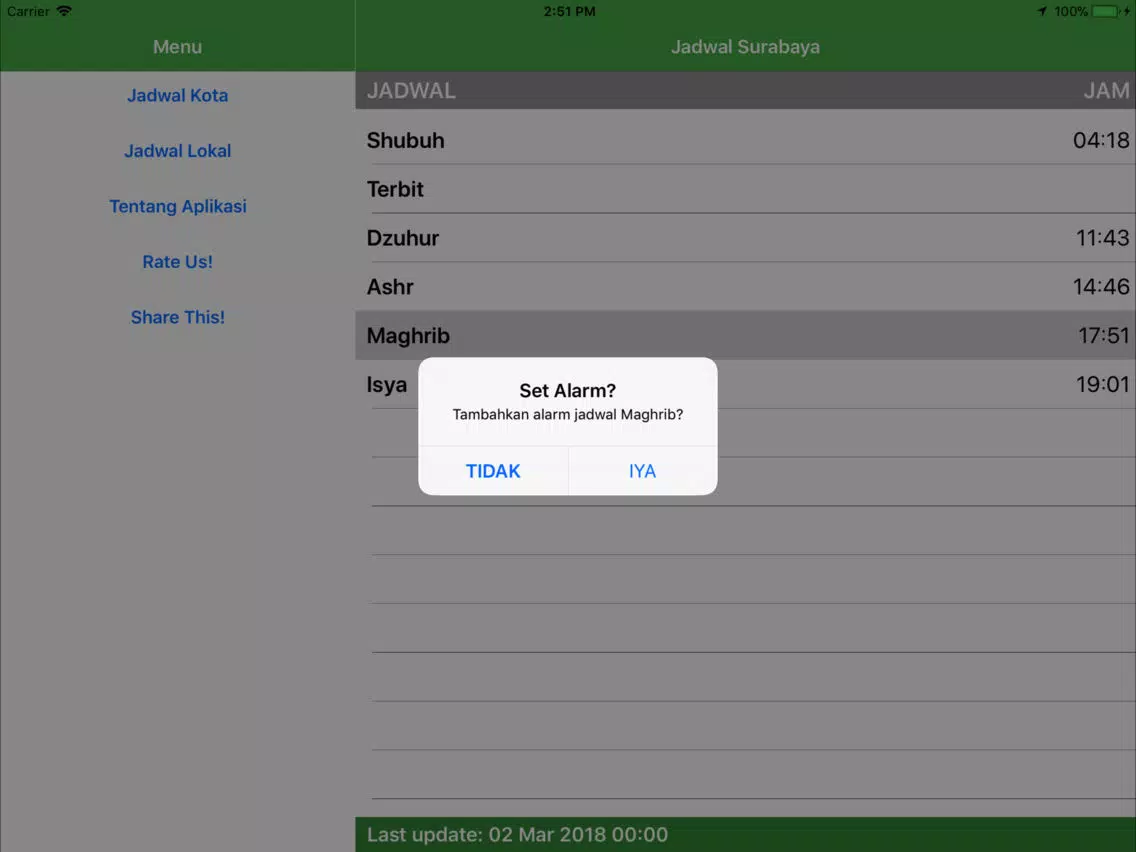 Captures d'écran de Info Jadwal Shalat iPad 