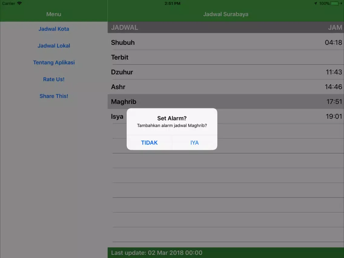 Info Jadwal Shalat iPad  스크린샷