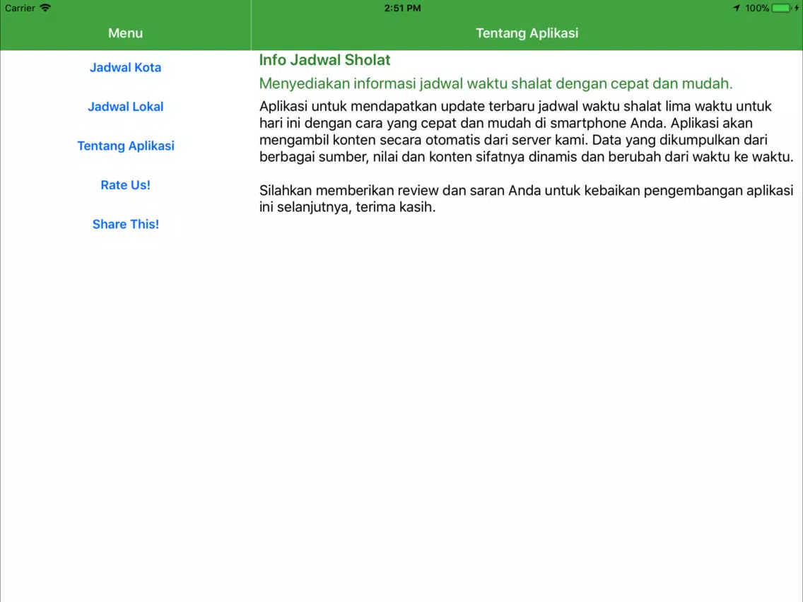 Captures d'écran de Info Jadwal Shalat iPad 