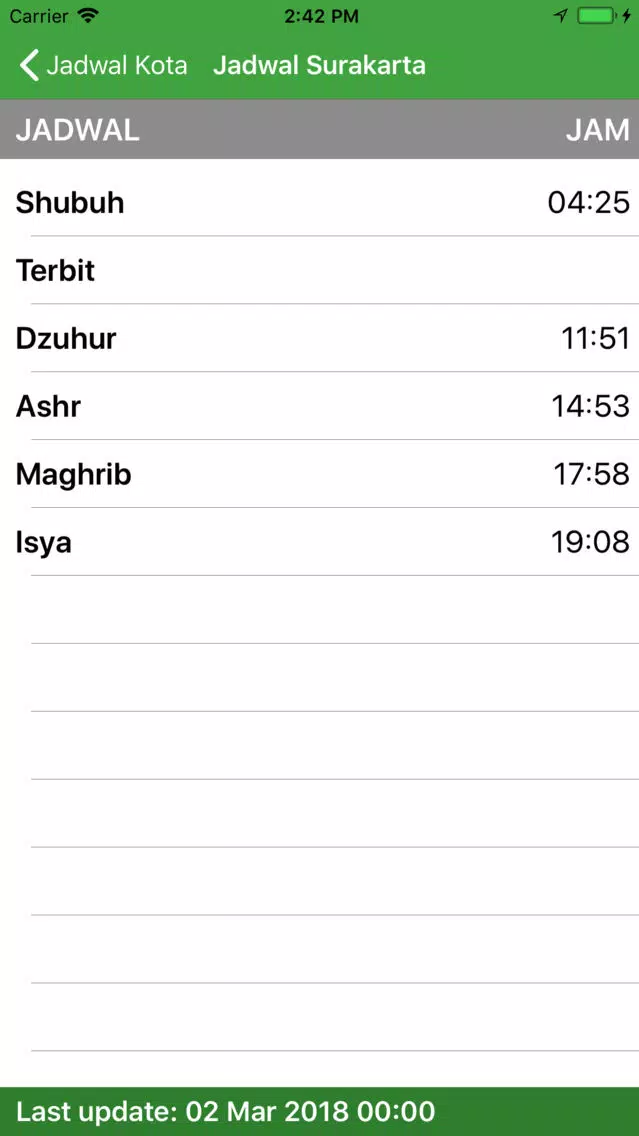Captures d'écran de Info Jadwal Shalat