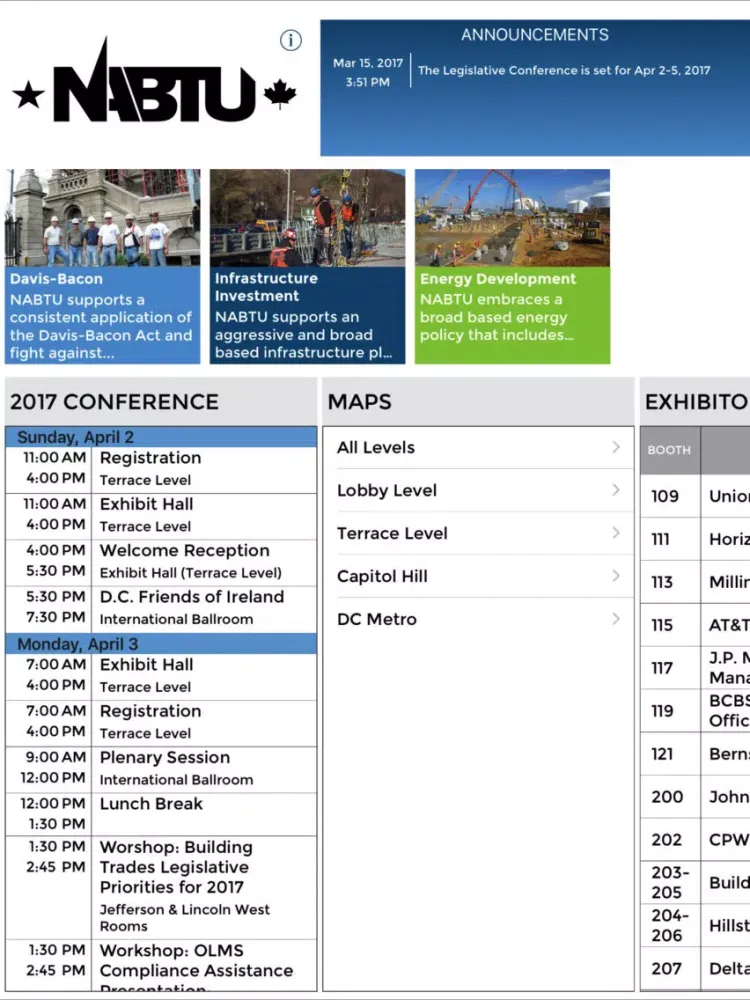 Capturas de pantalla de BCTD | Building & Construction Trades Department iPad 