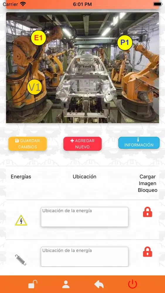 Zrzuty ekranu Lock out – Tag out (LOTO)