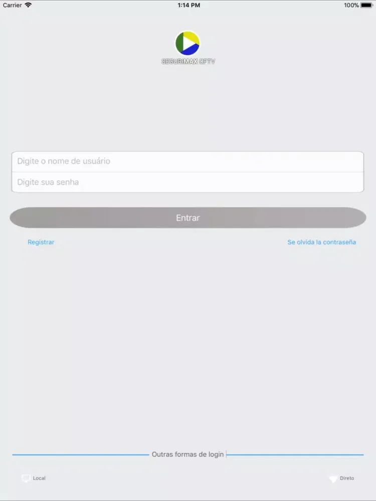 Tangkapan skrin Segurimax CFTV iPad 