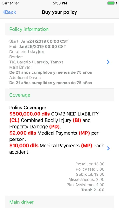 SeguroGringo Auto Insurance Screenshots