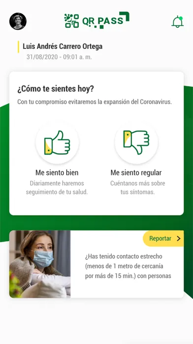 Screenshot di QR Pass