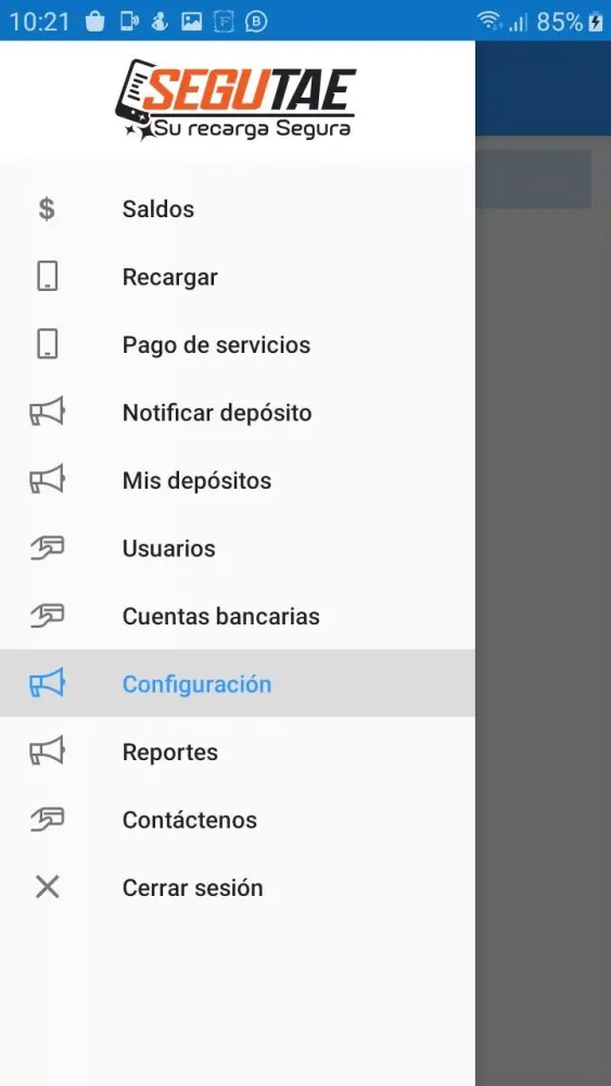 SEGUTAE recargas electrónicas Screenshots
