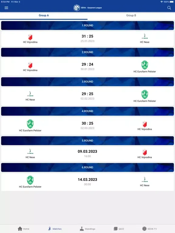Скриншоты SEHA League iPad 