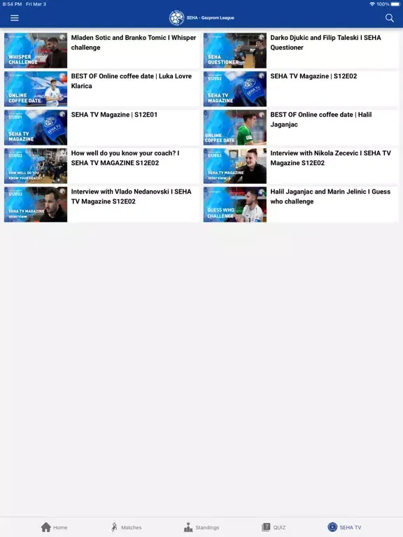 Скриншоты SEHA League iPad 