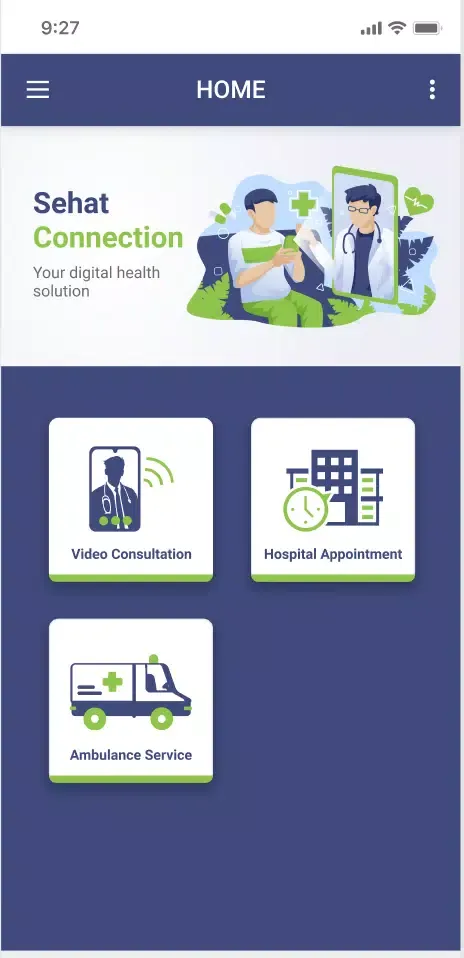 Ảnh chụp màn hình của Sehat Connection