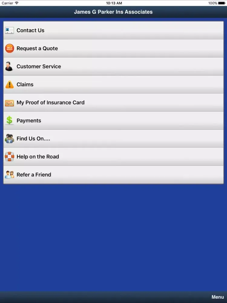 Скриншоты James G. Parker Ins Assoc iPad 