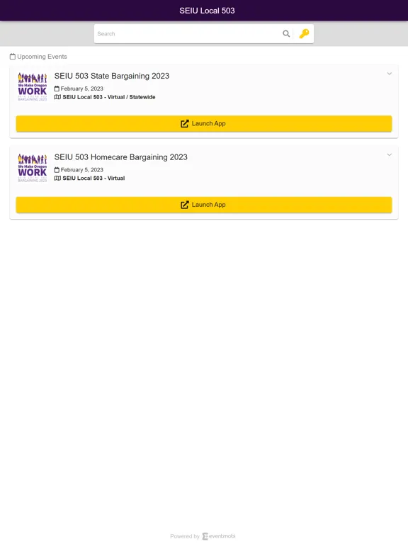 Tangkapan layar SEIU Local 503 iPad 