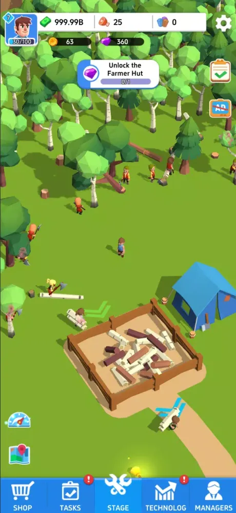Tangkapan layar Idle Lumber Island