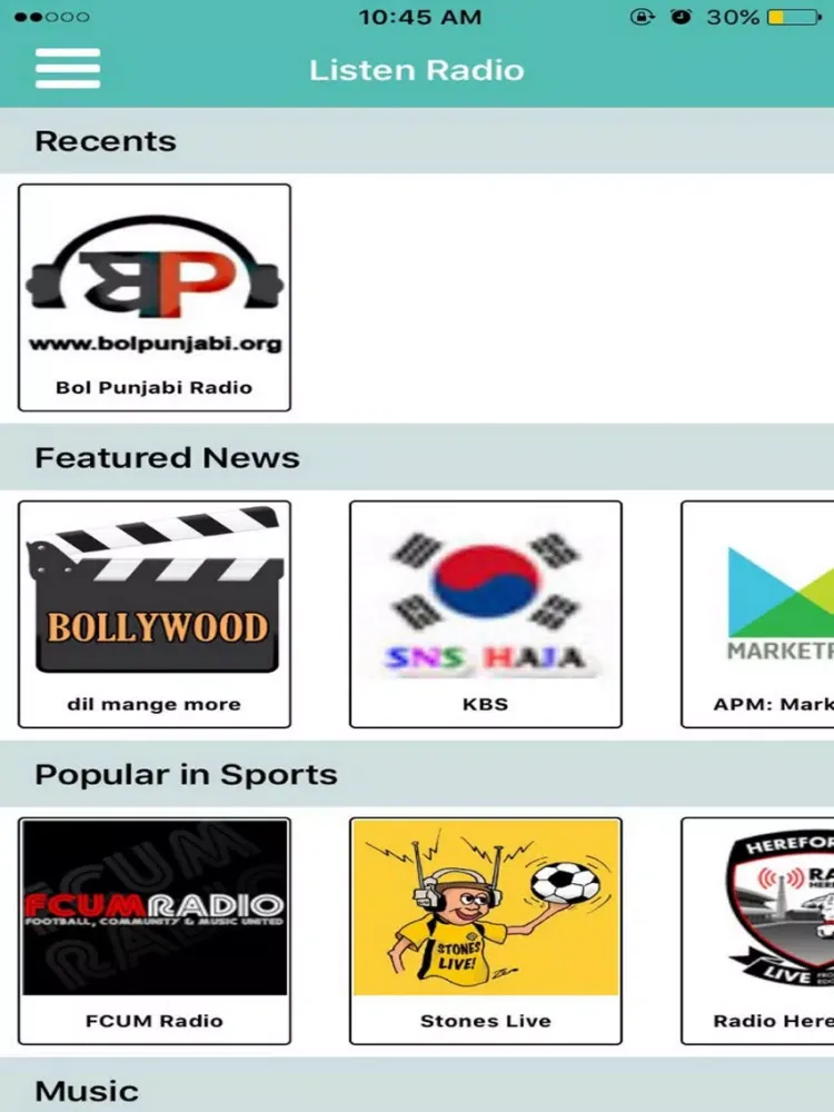 ListenRadio iPad  Screenshots