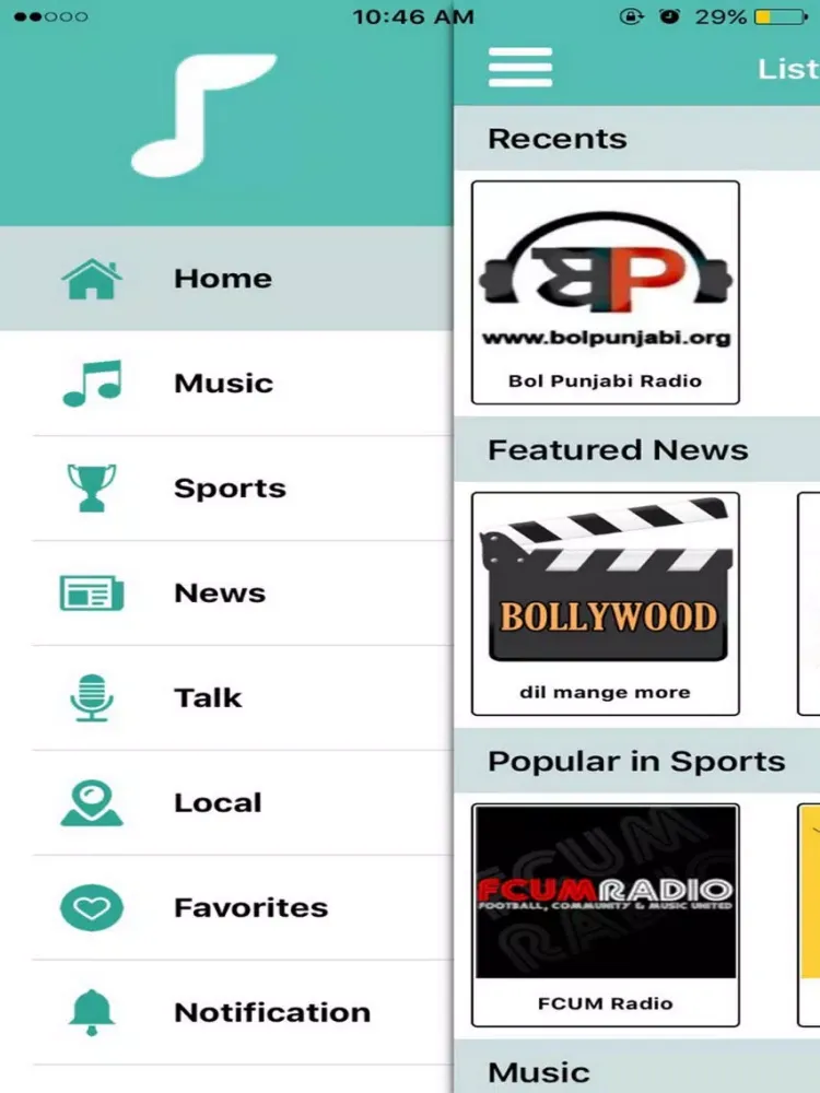 ListenRadio iPad  Screenshots
