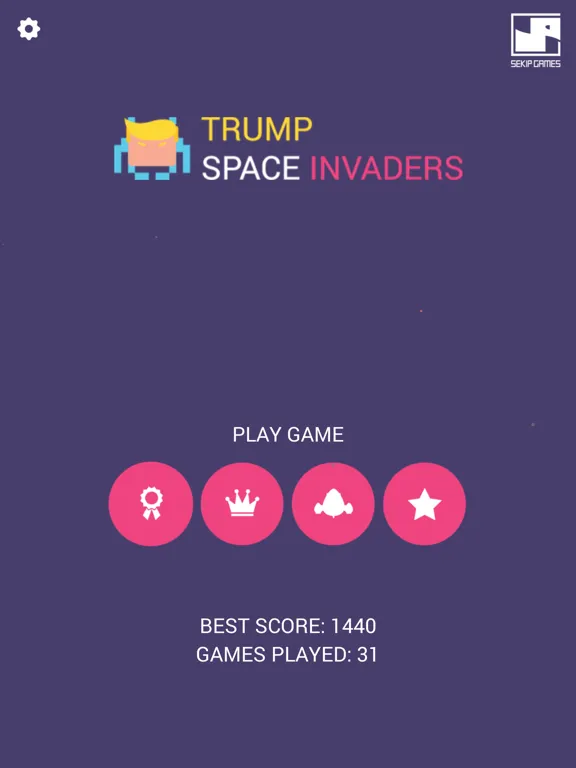 Zrzuty ekranu Trump Space Invaders iPad 