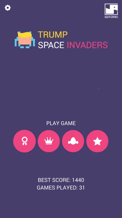 Zrzuty ekranu Trump Space Invaders