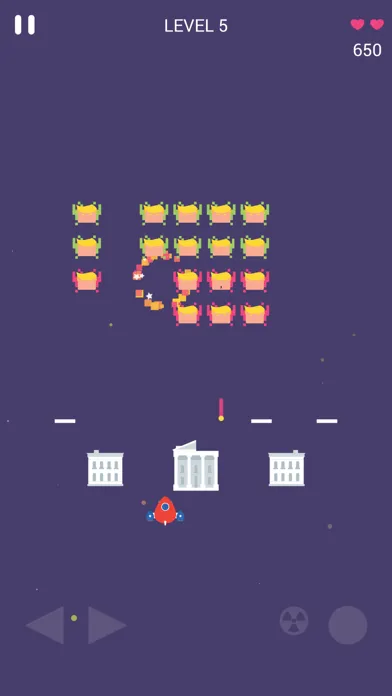 Zrzuty ekranu Trump Space Invaders