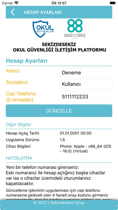 Tangkapan layar Okul Güvenliği