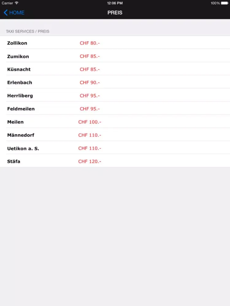 ErlenbacherTaxi iPad  스크린샷
