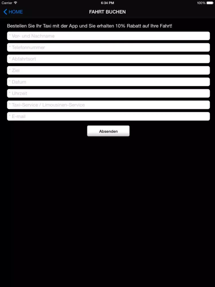 ErlenbacherTaxi iPad  스크린샷