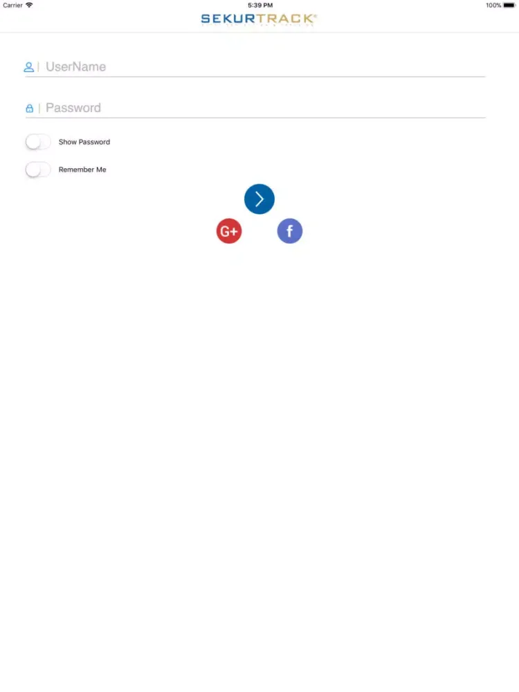 Ảnh chụp màn hình của SekurTrack Dispatch iPad 