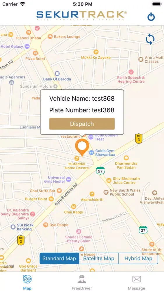 Ảnh chụp màn hình của SekurTrack Dispatch