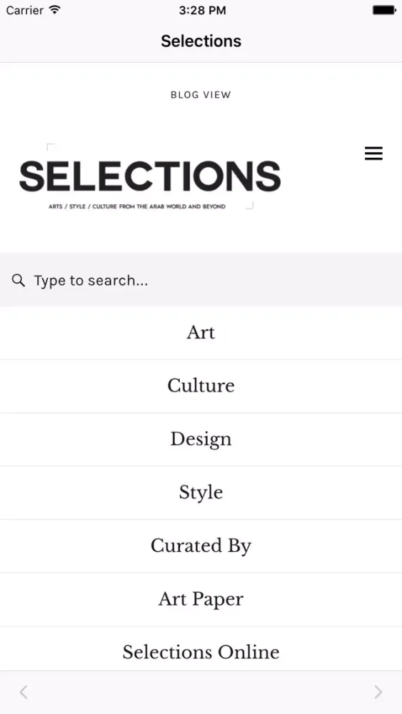 Captures d'écran de Selections Arts