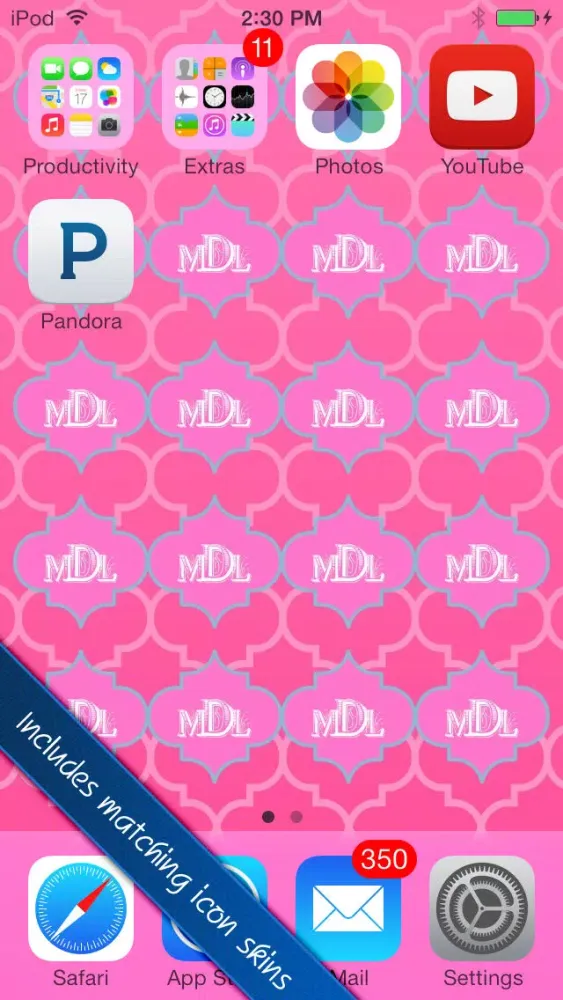 Capturas de tela do Magical Monograms FREE - Customized Designer Wallpaper, Backgrounds and Monogram Icon Skins
