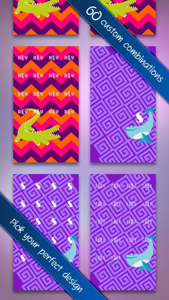 Capturas de tela do Magical Monograms FREE - Customized Designer Wallpaper, Backgrounds and Monogram Icon Skins