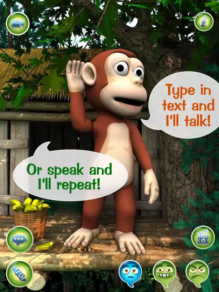 My Talky Mack HD FREE: The Talking Monkey - Text, Talk And Play With A Funny Animal Friend iPad  スクリーンショット