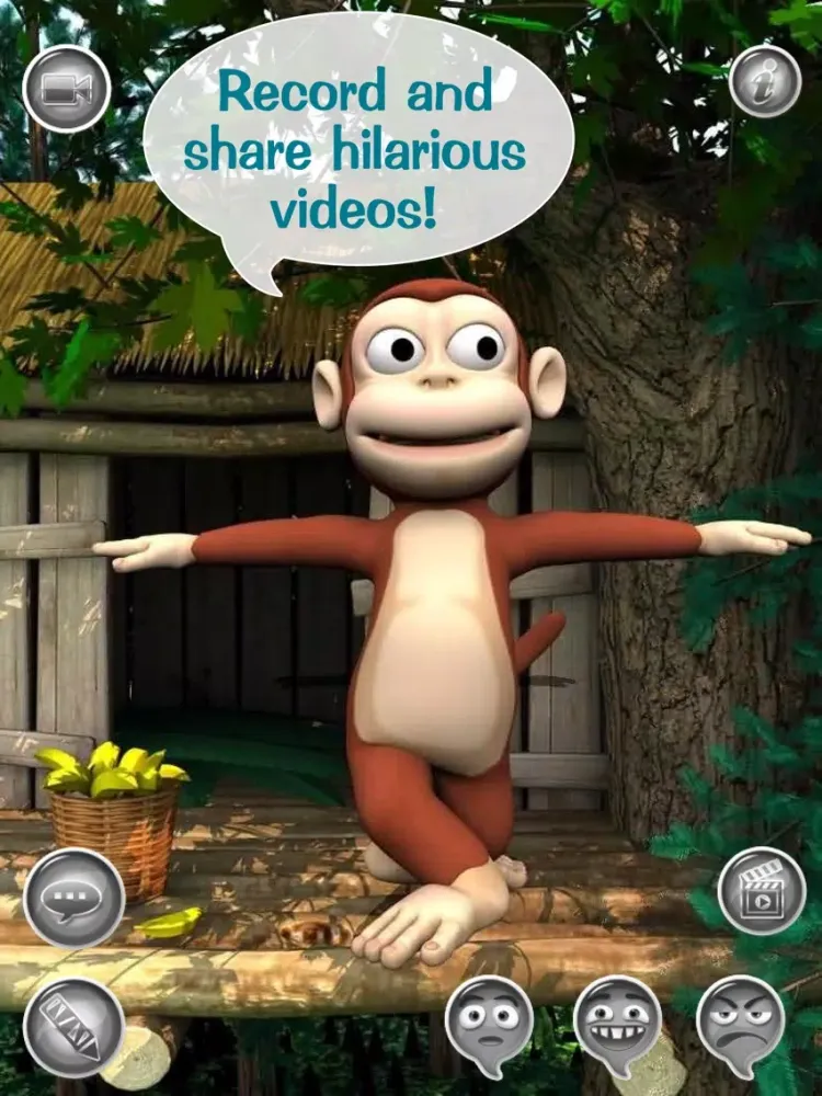 My Talky Mack HD FREE: The Talking Monkey - Text, Talk And Play With A Funny Animal Friend iPad  スクリーンショット