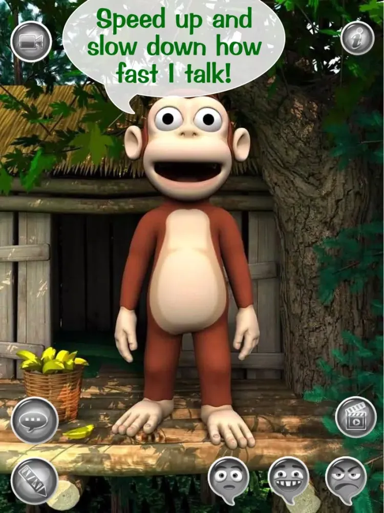My Talky Mack HD FREE: The Talking Monkey - Text, Talk And Play With A Funny Animal Friend iPad  スクリーンショット