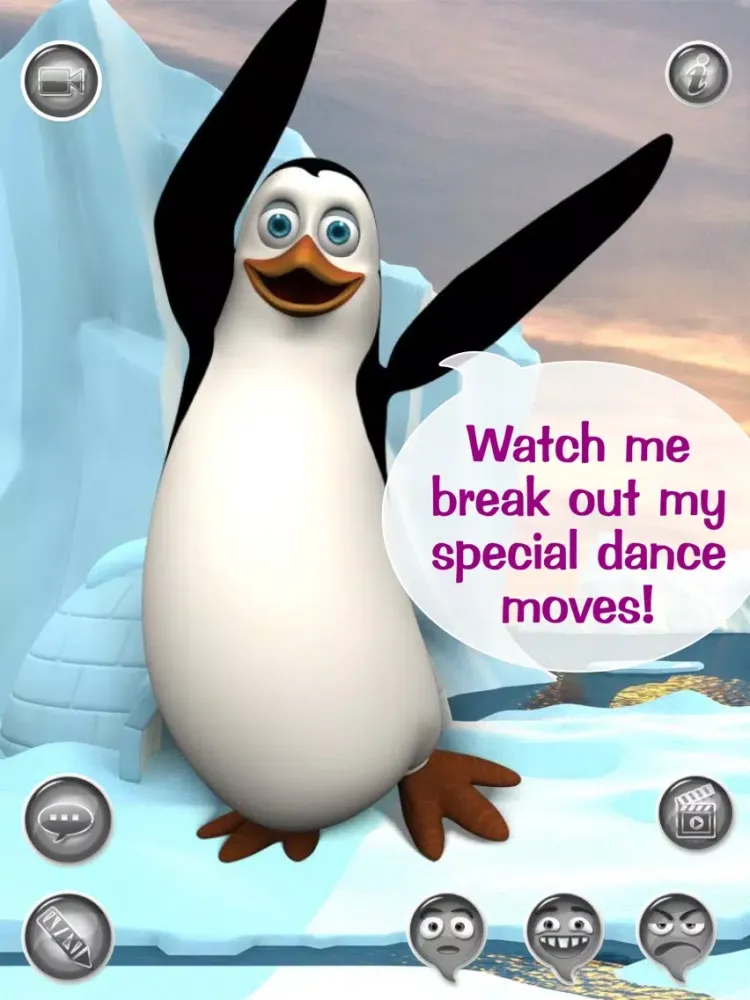 Hi, Talky Pat! HD FREE - The Talking Penguin: Text, Talk And Play With A Funny Animal Friend iPad  Screenshots